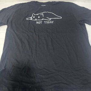 Threadless Black 'Not Today' Cat Tee